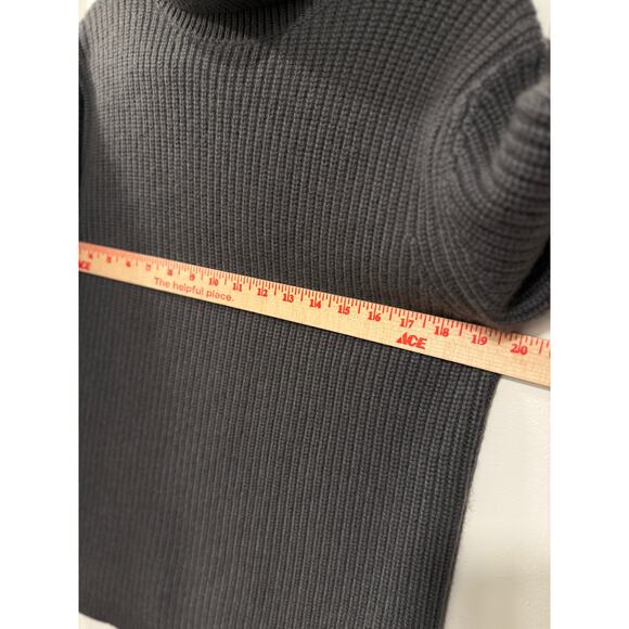 NWT! Jenni Kayne XS Oversized 100% Cashmere $695 Turtleneck Sweater Gray Storm - Picture 10 of 12